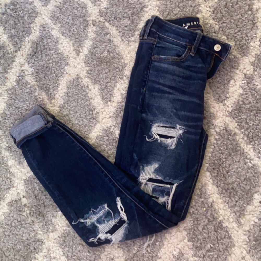 Blue Patched Jeans